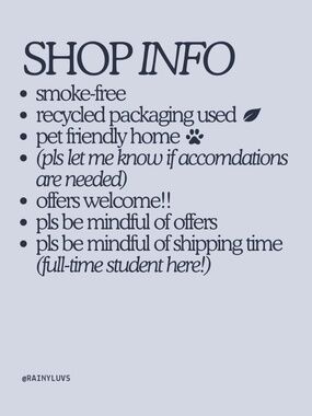 SHOP INFO ˖ . ݁𝜗𝜚. ݁₊